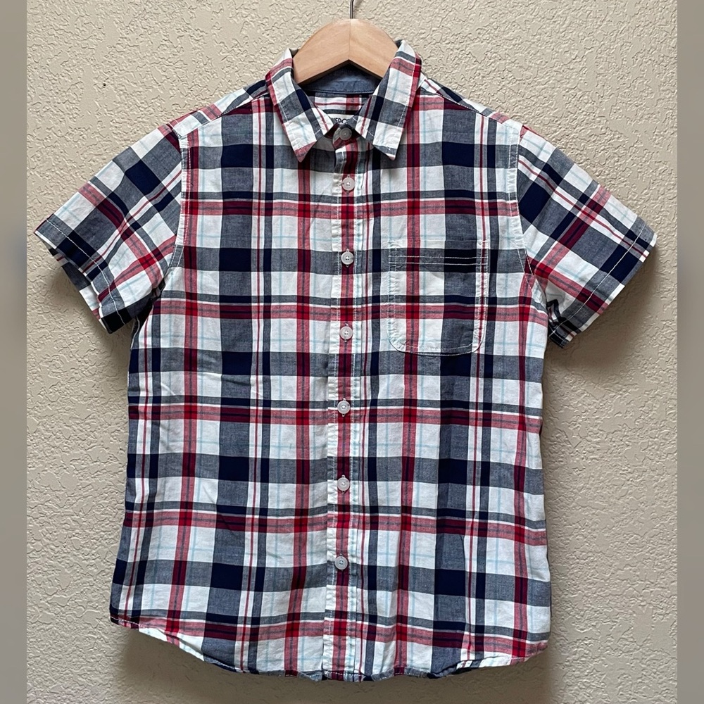 Cherokee Boy Plaid Buttoned Shirt Size -M(8/10)
